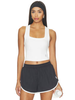 Free People - Throw New Heights Women's Cropped Racer Back Tank Top White
