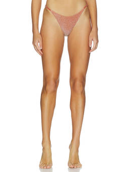 Free People - Blair Kini Women's Metallic Pull-On Bikini Bottom Hazel