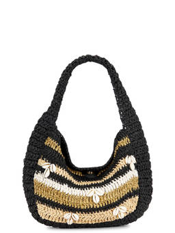 Free People - Belize Shell Raffia Clutch Tan