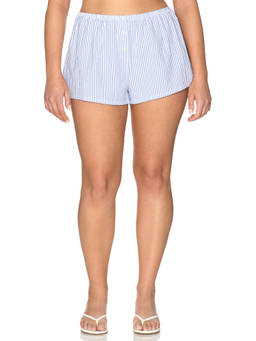 Good American - Pull-On Women's Elastic Waist Cotton Shorts Blue