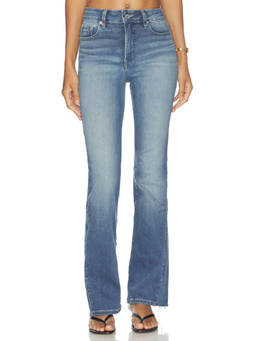 Good American - Soft Tech Women's High-Waist Stretch Bootcut Jeans Indigo