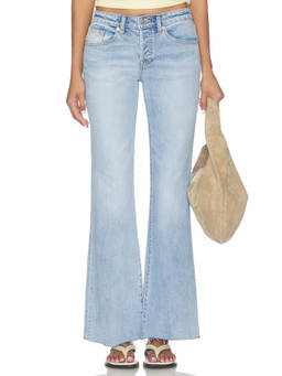 Good American - Vintage Women's Low Rise Relaxed Flared Jeans Indigo