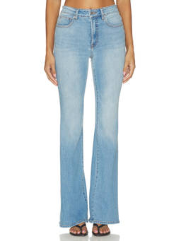 Good American - Good Legs Women's Mid-Waist Stretch Flared Jeans Indigo