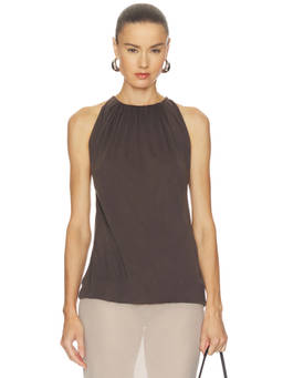 Geel - Perla Women's Halter Neck Sleeveless Knit Top Grey