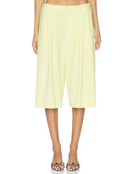 Gestuz - Cia Women's High-Waist Crepe Twill Shorts Yellow