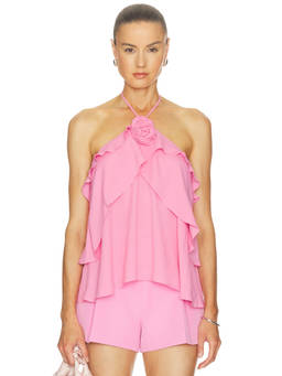 Generation Love - Carrie Women's Halter Neck Sleeveless Blouse Pink