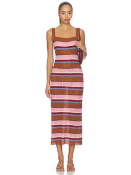Guest In Residence - Palazzo Women's Striped Sleeveless Knit Maxi Dress Brown