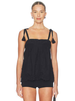 HEARTLOOM - Alexa Women's Sleeveless Shoulder Strap Top Black