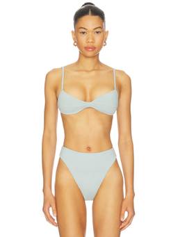 HAIGHT. - Monica Women's Unpadded Adjustable Strap Bikini Top Blue