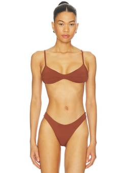 HAIGHT. - Monica Women's Unpadded Adjustable Strap Bikini Top Brown