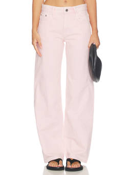 Helmut Lang - Wardrobe Women's Mid-Waist Wide-Leg Jeans Pink