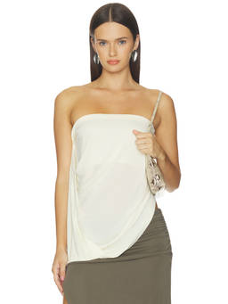 Helmut Lang - Twist Women's Strapless Twist Tube Top Winter White
