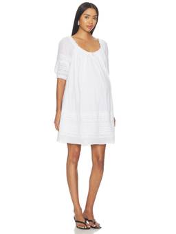 HATCH - Lottie Secret Nursing Women's Lace Trim Mini Dress White