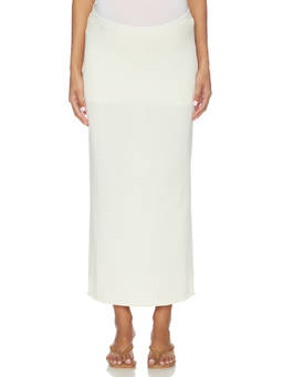 HATCH - Liana Women's Knit Jersey Pull-On Maxi Skirt Vanilla