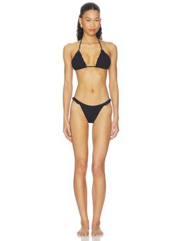 Hunza G - Naomi Women's Unpadded Tie-Up Bikini Set Black