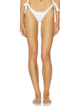 Indah - Terra Women's Eyelet Side Tie Bikini Bottom White