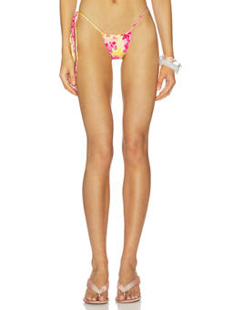 Indah - Side Tie Women's Stretch Bikini Bottom Pink
