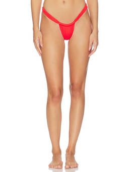 Indah - Bomba Skimpy Women's Braided Strap Bikini Bottom Red