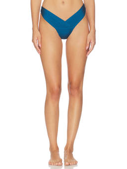 Indah - Riot Women's Ruched Skimpy Bikini Bottom Adriatic