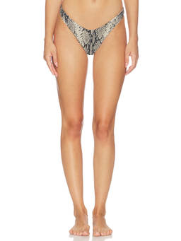Indah - Oates Women's Shirred Skimpy Bikini Bottom Python