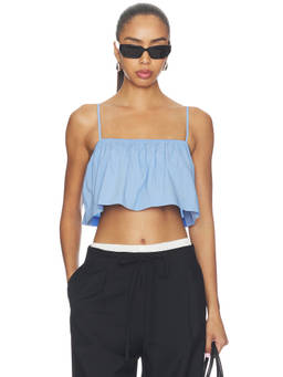 IRO - Naomy Women's Ruffled Crop Top Blue