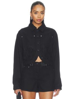 IRO - Fenix Women's Tencel Button-Down Long Sleeve Shirt Black