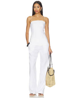 IRO - Lasso Raffia Leather Trim Shoulder Bag Beige & Black