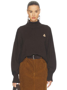 Isabel Marant Etoile - Nasha Women's Relaxed Knit Turtleneck Sweater Brown
