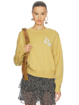 Isabel Marant Etoile - Marisans Women's Knit Logo Pullover Sweater Mustard