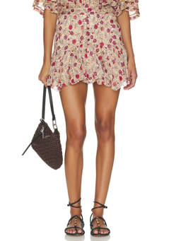 Isabel Marant Etoile - Daneen Women's Floral Button Detail Mini Skirt Ecru