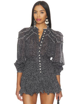 Isabel Marant Etoile - Christa Women's Button-Down Full Sleeves Blouse Black