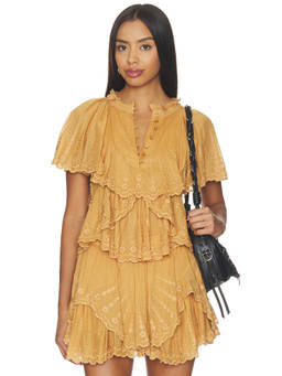 Isabel Marant Etoile - Lorna Women's Eyelet Voile Ruffled Top Caramel