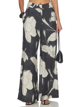 JBQ - Arlan Women's High-Waist Wide-Leg Palazzo Pants Slate