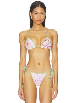 Juliet Johnstone - Bailey Women's Halter Tie-Up String Bikini Top Yellow