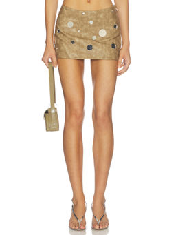 Jaded London - Mirror Trim Women's Mini Skirt Brown