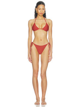 Juillet - Nat Women's Side Tie Bikini Bottom Burnt Orange