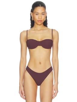 Juillet - Recycled Nylon Women's Underwire Bikini Top Amarone
