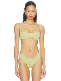 Juillet - Ingrid Women's Underwire Unpadded Bikini Top Green