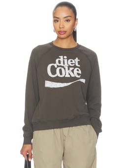 Junk Food - Diet Coke Women's Graphic Raglan Sweatshirt Vintage Black