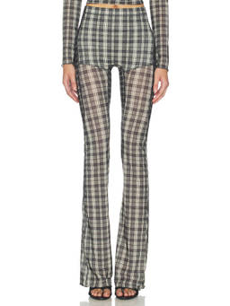 KNWLS - Halcyon Women's Semi-Sheer Stretch Jersey Flared Leggings Multi-Color