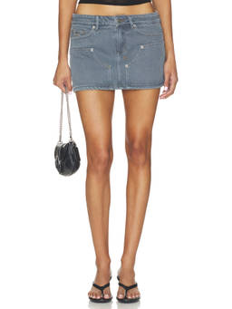 Ksubi - Denim Women's Mid-Waist 5-Pocket Mini Skirt Blue