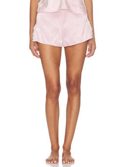 KAT THE LABEL - Satin Lace Women's Pull-On Shorts Pink