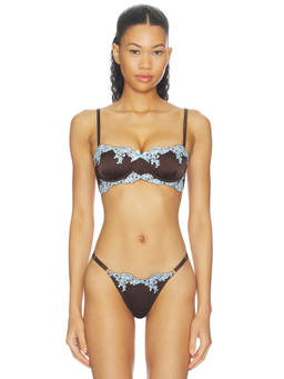 KAT THE LABEL - Jean Women's Underwired Lace Trim Bra Espresso