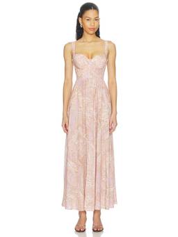 L'AGENCE - Rosette Women's Paisley Printed Underwired Maxi Dress Multi-Color