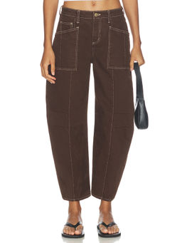 L'AGENCE - Rodeo Women's High Waist Straight Jeans Brown