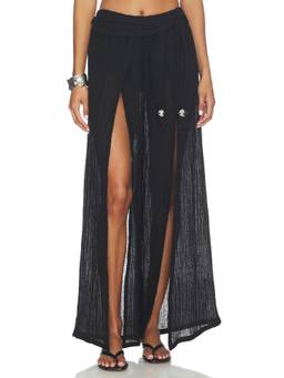 Lisa Marie Fernandez - Farrah Women's Wrap Wide-Leg Palazzo Pants Black