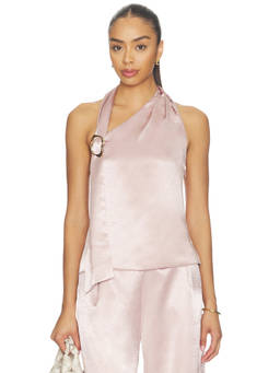 Line & Dot - Elsie Women's Sleeveless Halter Neck Top Mauve