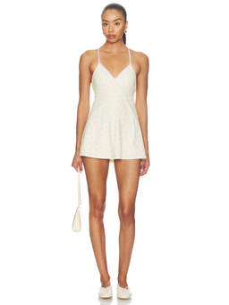 LoveShackFancy - Lashinda Women's Padded Cup Pull-On Swim Dress Lemon Haze