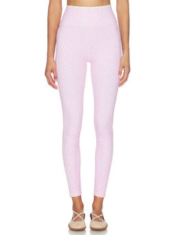 LoveShackFancy - Highland Women's High-Waist Stretch Leggings Pink