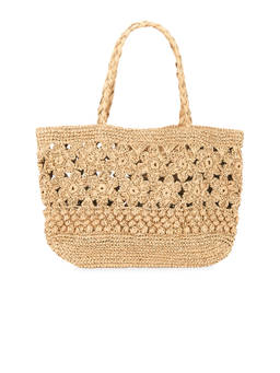 LoveShackFancy - Sharlo Raffia Handbag Tan